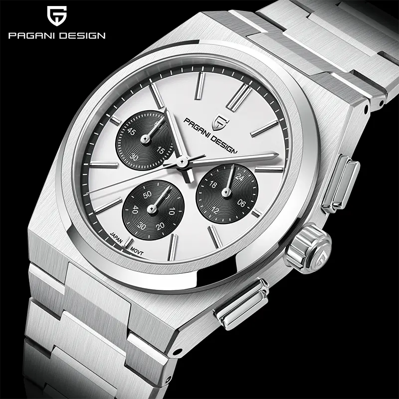 Pagani Design PD-1761 Chronograph White Dial Men's Watch